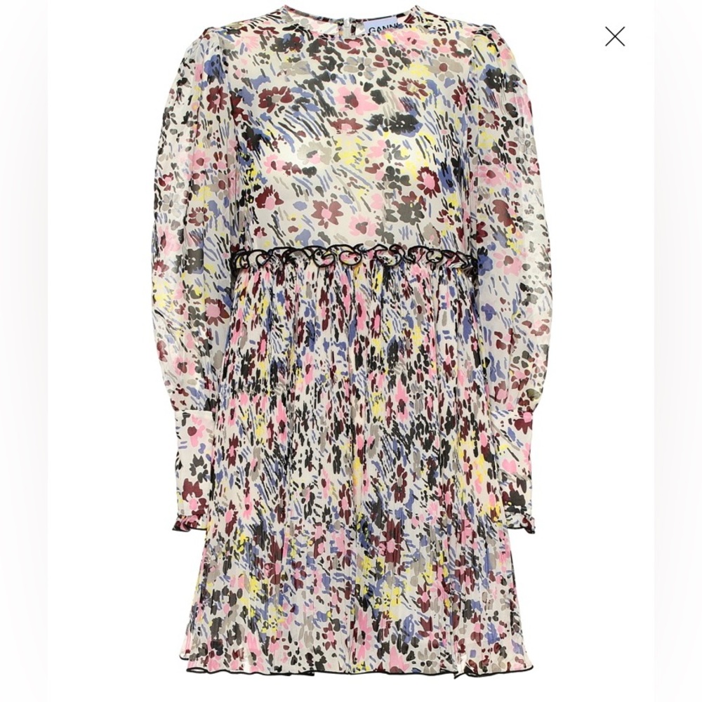 GANNI floral mini dress